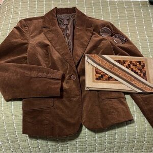 Chadwicks Brown Velvet Women’s Blazer/Western/Classy/Boho jacket
